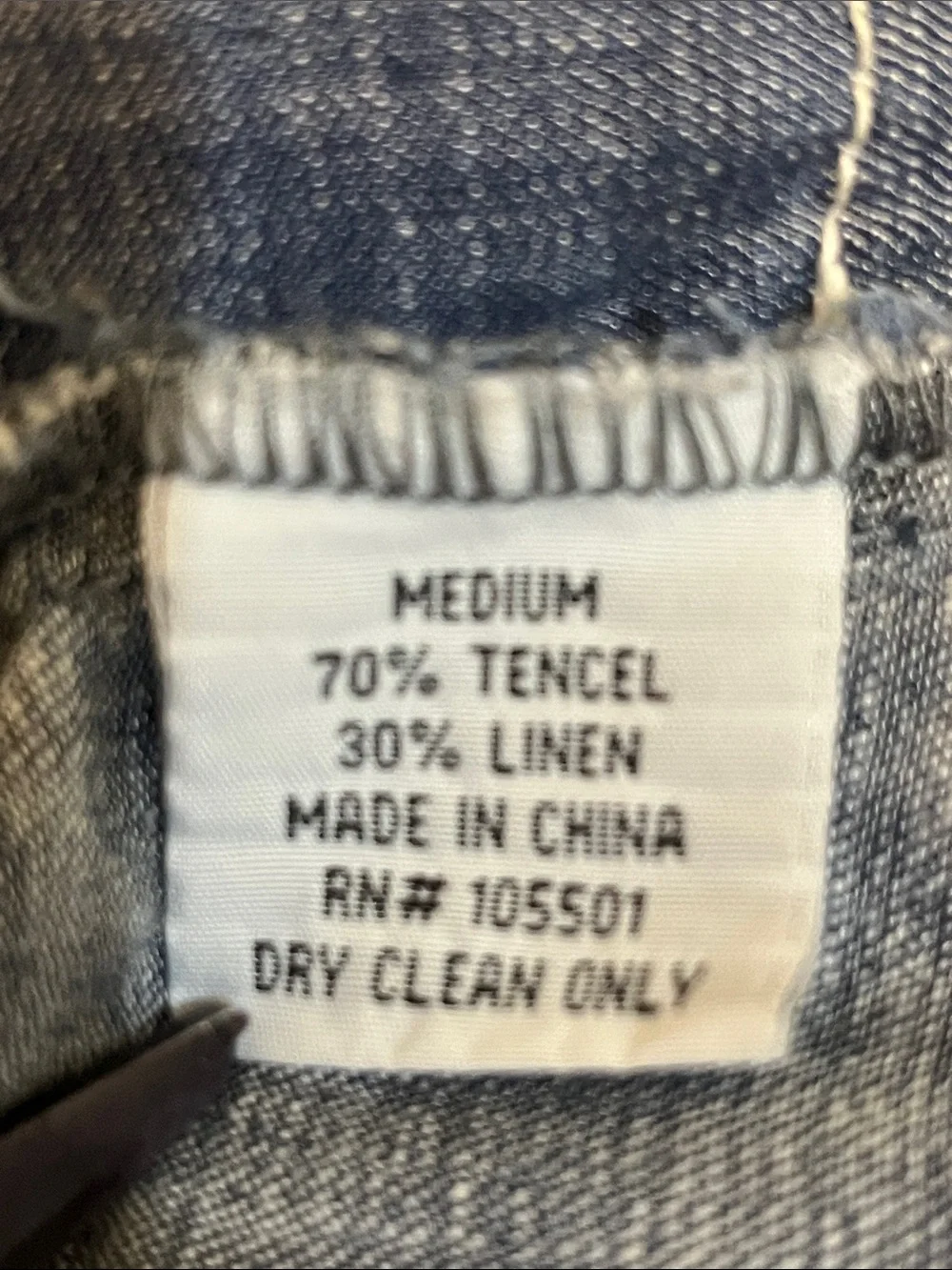 Double D Ranch Embroidered Denim Jacket - Blue Size Medium. - Picture 9 of 12